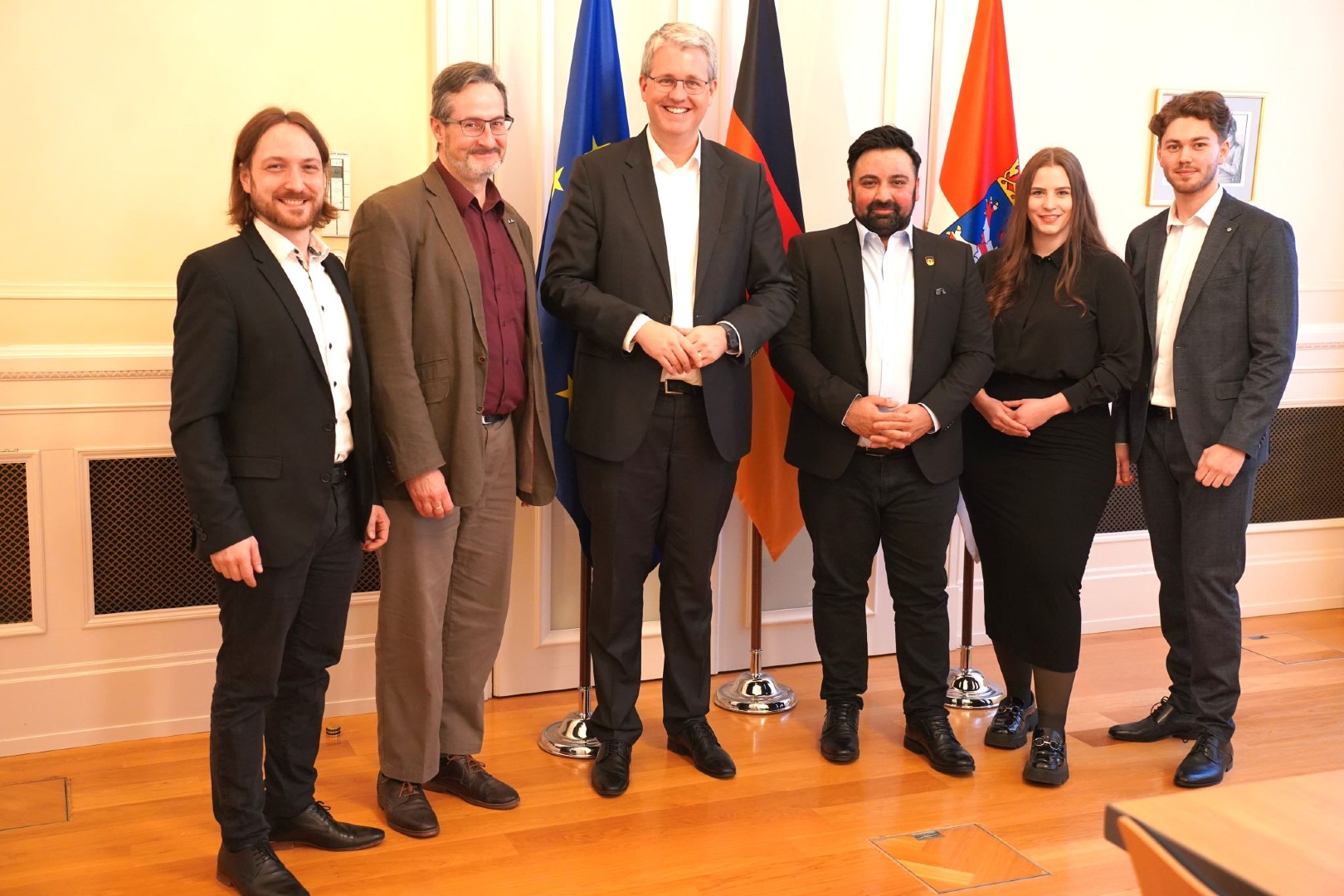 Besuch in der Hessischen Staatskanzlei: Austausch zur digitalen Zukunft des Bauens